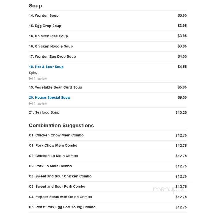 Shek's Chinese Express - Portsmouth, VA menu_pic