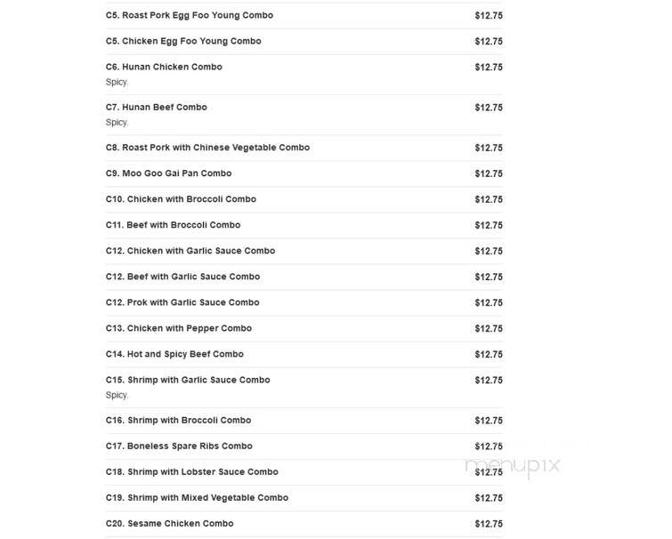 Shek's Chinese Express - Portsmouth, VA menu_pic