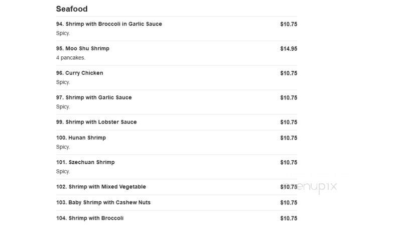 Shek's Chinese Express - Portsmouth, VA menu_pic
