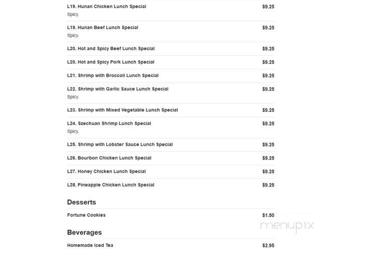 Shek's Chinese Express - Portsmouth, VA menu_pic
