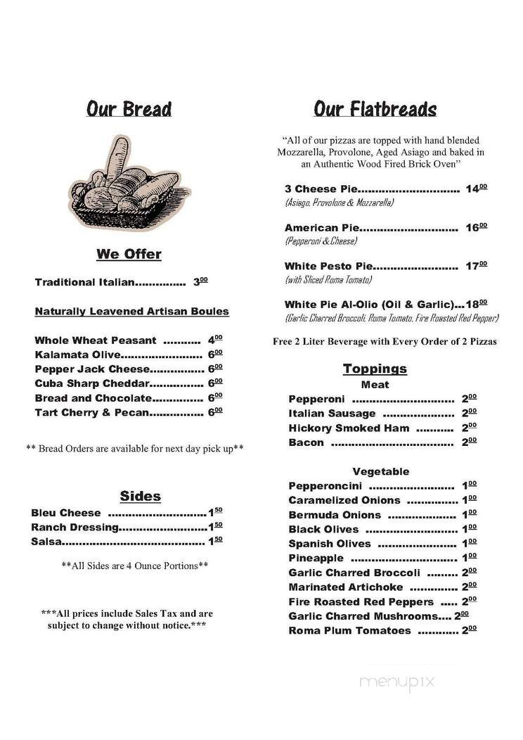 Brooklyn Bakery - Olean, NY menu_pic