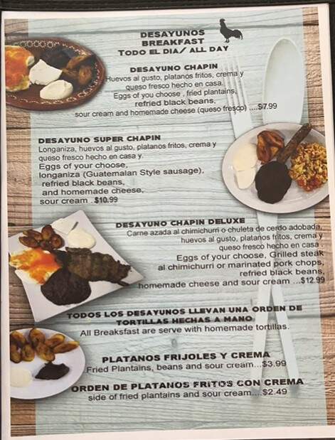 El Meson Chapin - Fort Worth, TX menu_pic
