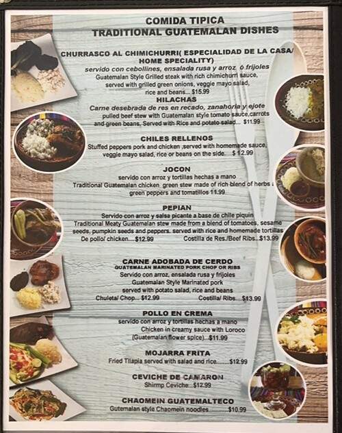 El Meson Chapin - Fort Worth, TX menu_pic
