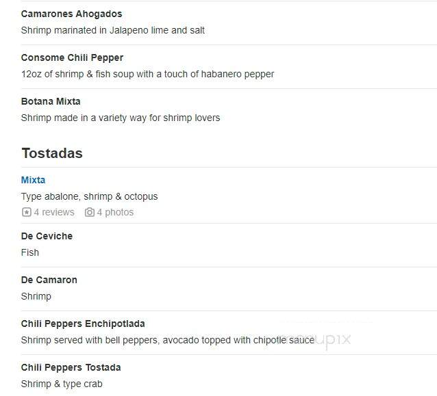 Chilli Peppers Mexican Restaurant & Seafood - Camarillo, CA menu_pic