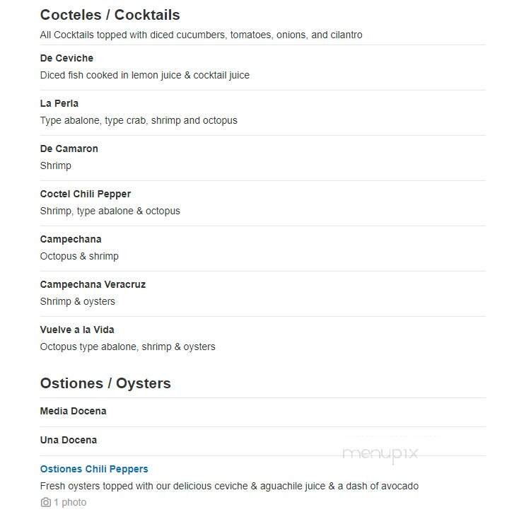 Chilli Peppers Mexican Restaurant & Seafood - Camarillo, CA menu_pic