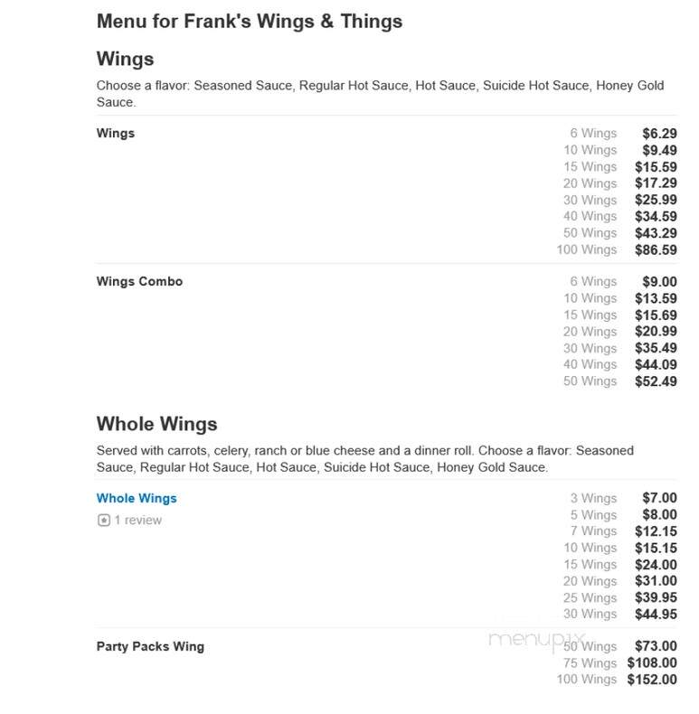 Franks Wings & Things - Byhalia, MS