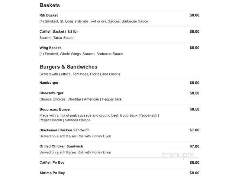 On The Mark - Fayetteville, AR menu_pic