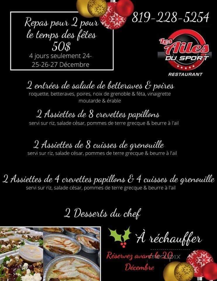 Restaurant Les Ailes De L'Ouest - Louiseville, QC menu_pic