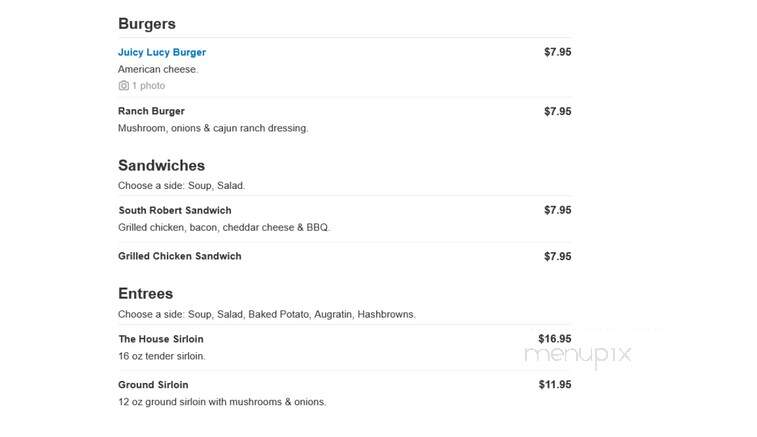 Cooper's Restaurant - Eagan, MN menu_pic