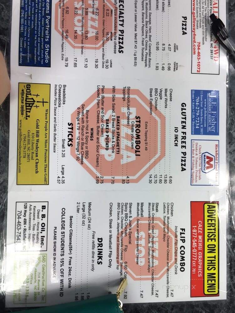 Pizza Stop - Richfield, NC menu_pic