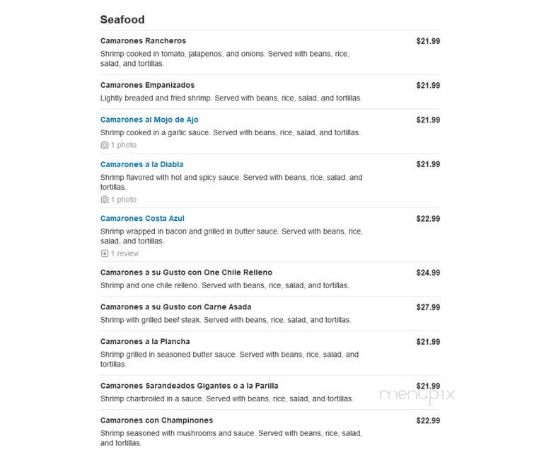 Uruapan Restaurant - Baldwin Park, CA menu_pic
