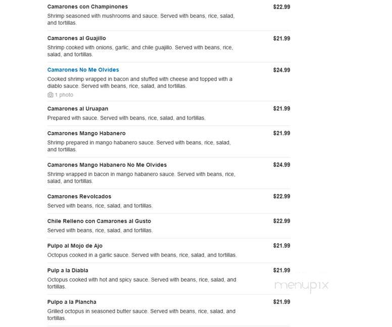 Uruapan Restaurant - Baldwin Park, CA menu_pic