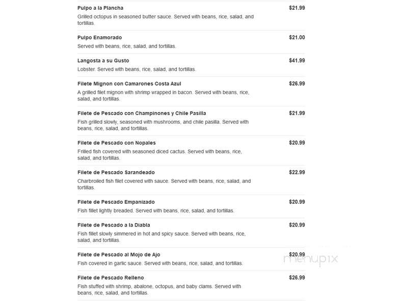 Uruapan Restaurant - Baldwin Park, CA menu_pic