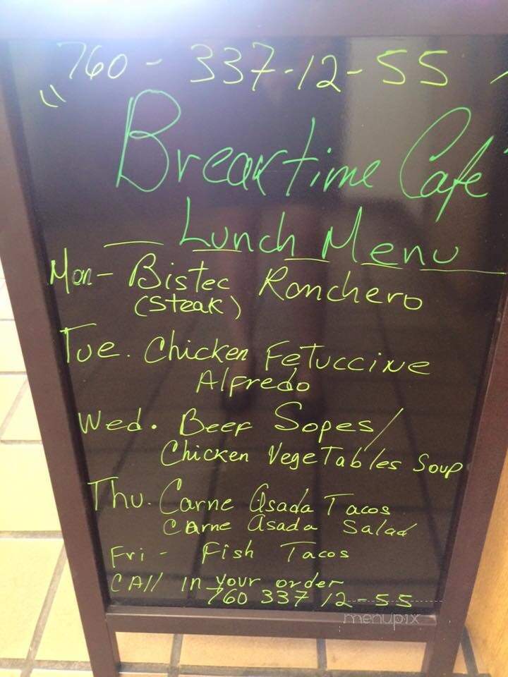 Breaktime Cafe - El Centro, CA menu_pic