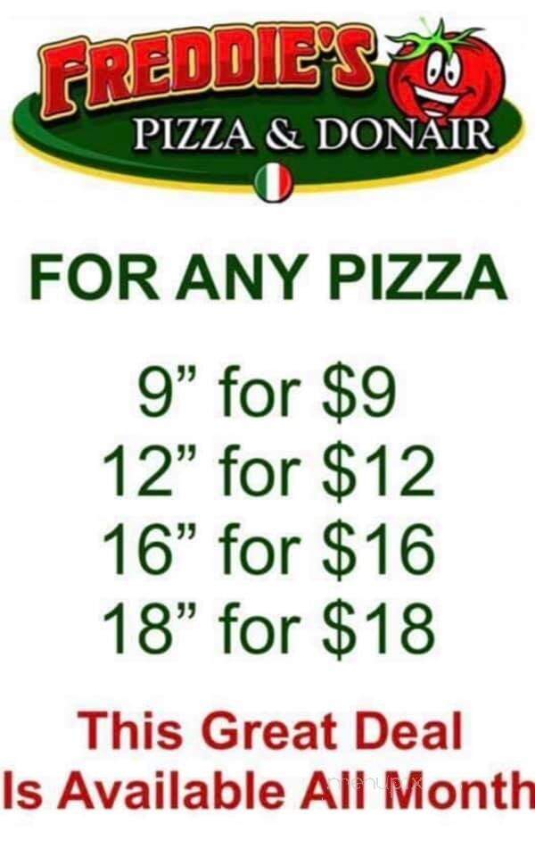Freddie's Pizza & Donair - Saint John, NB menu_pic