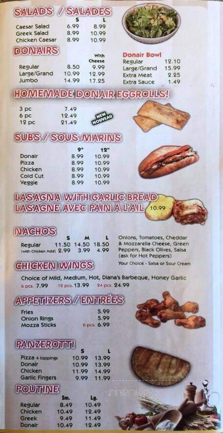 Freddie's Pizza & Donair - Saint John, NB menu_pic