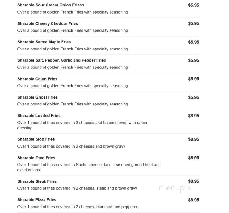 Hubz Kitchen - New Kensington, PA menu_pic