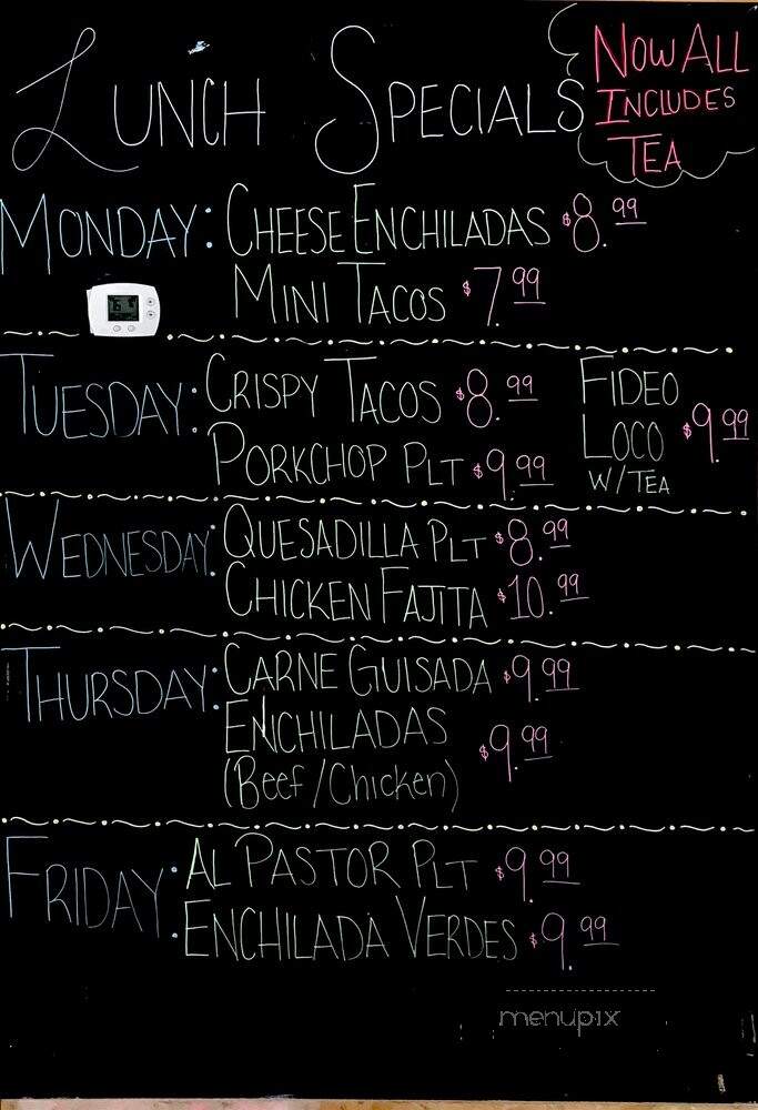Nuestro Mexico - San Antonio, TX menu_pic