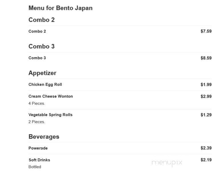 Bento Japan - Minot, ND