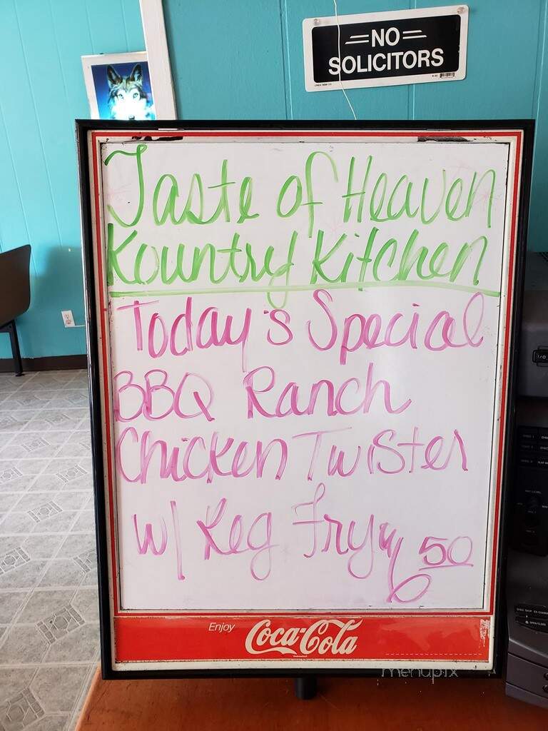 Taste of Heaven - Owyhee, NV menu_pic