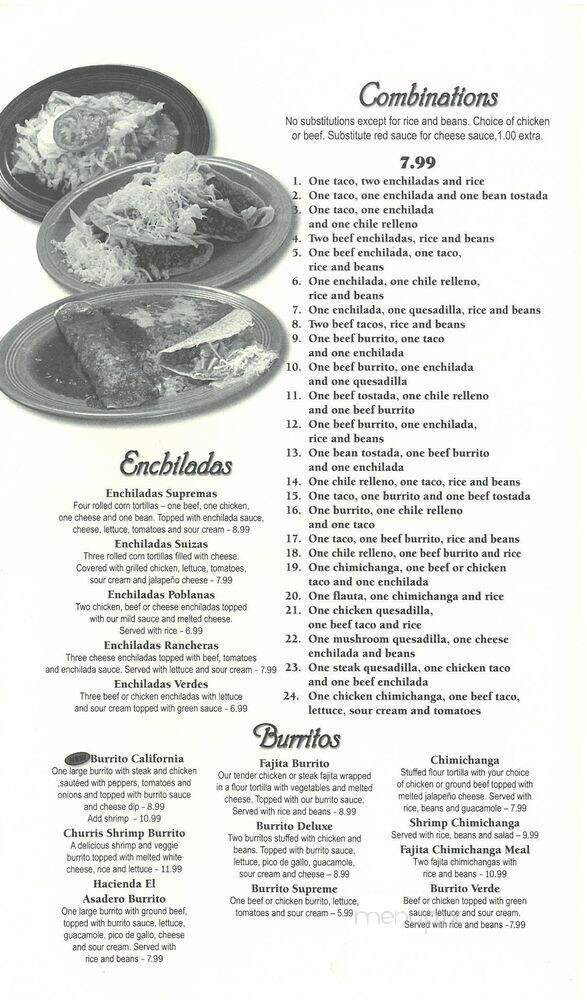 La Hacienda El Asadero - Washington, IN menu_pic