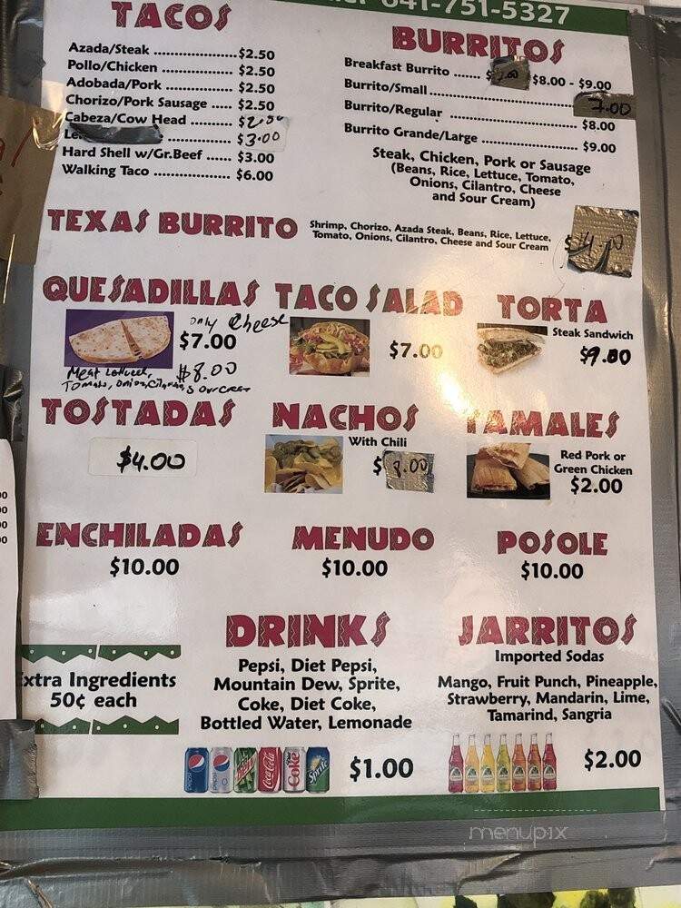 Maria's Tacos - Marshalltown, IA menu_pic