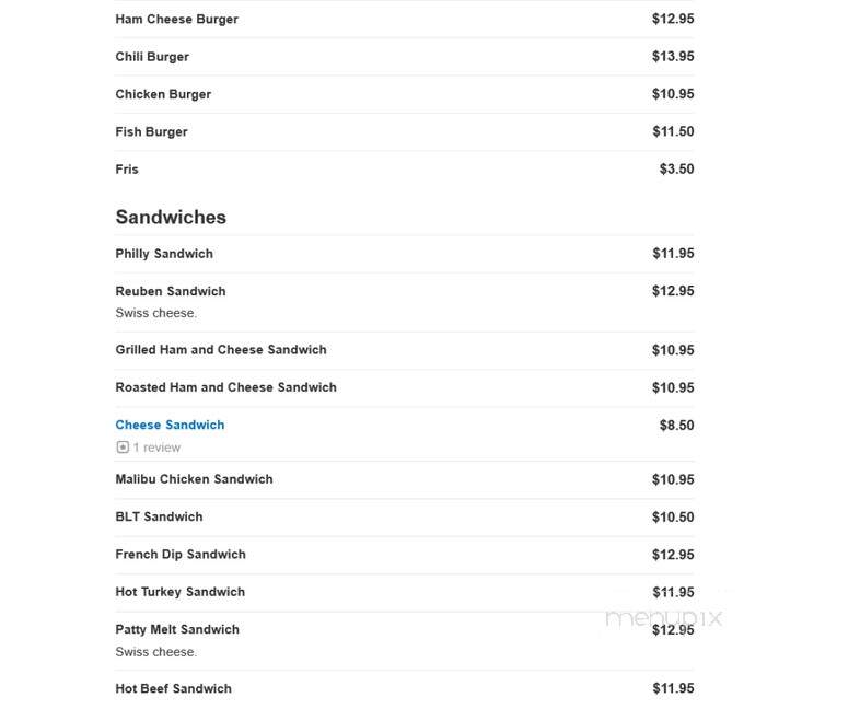 Silver Dollar Bar & Restaurant - Leadore, ID menu_pic