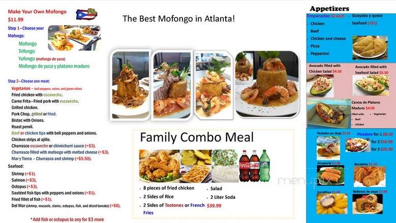 Coqui Restaurant - Lilburn, GA menu_pic