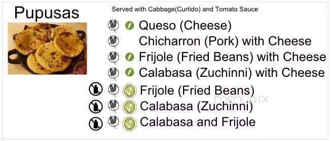Pupuseria Del Valle - Corvallis, OR menu_pic