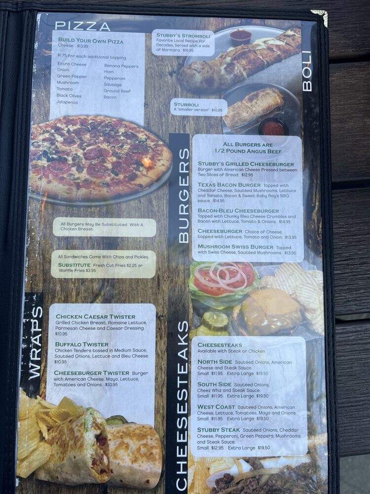 Stubby's Bar & Grille - Lancaster, PA menu_pic