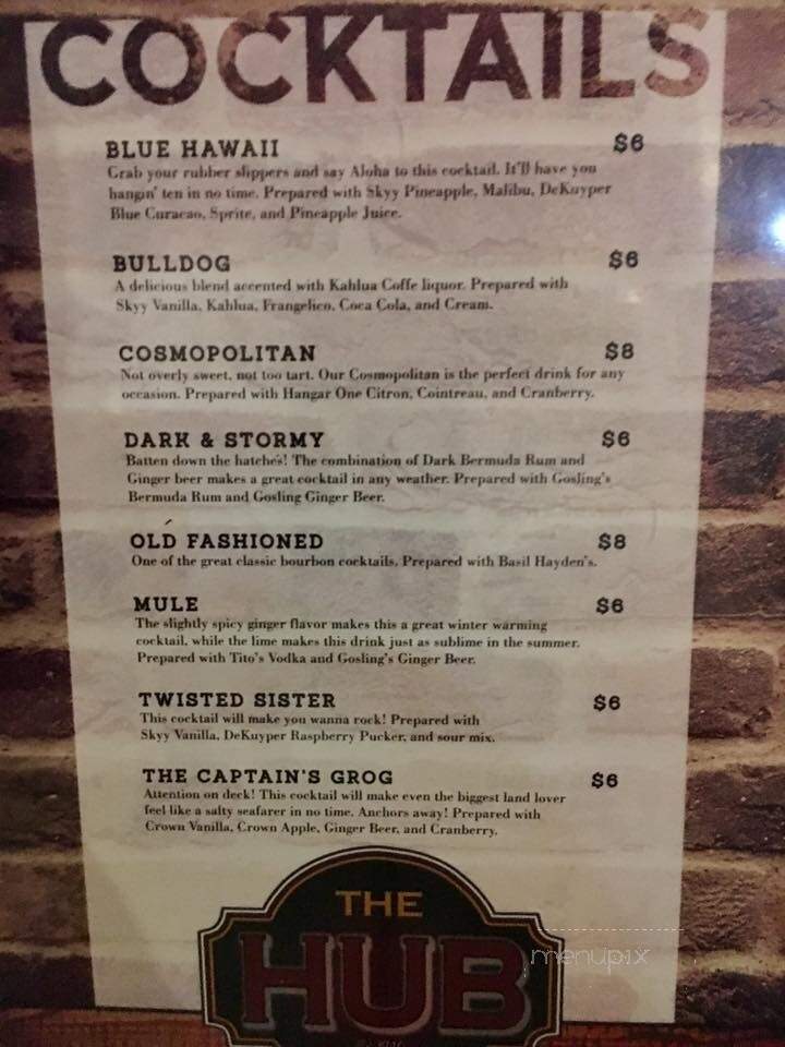 Hub Bar - Grand Forks, ND menu_pic