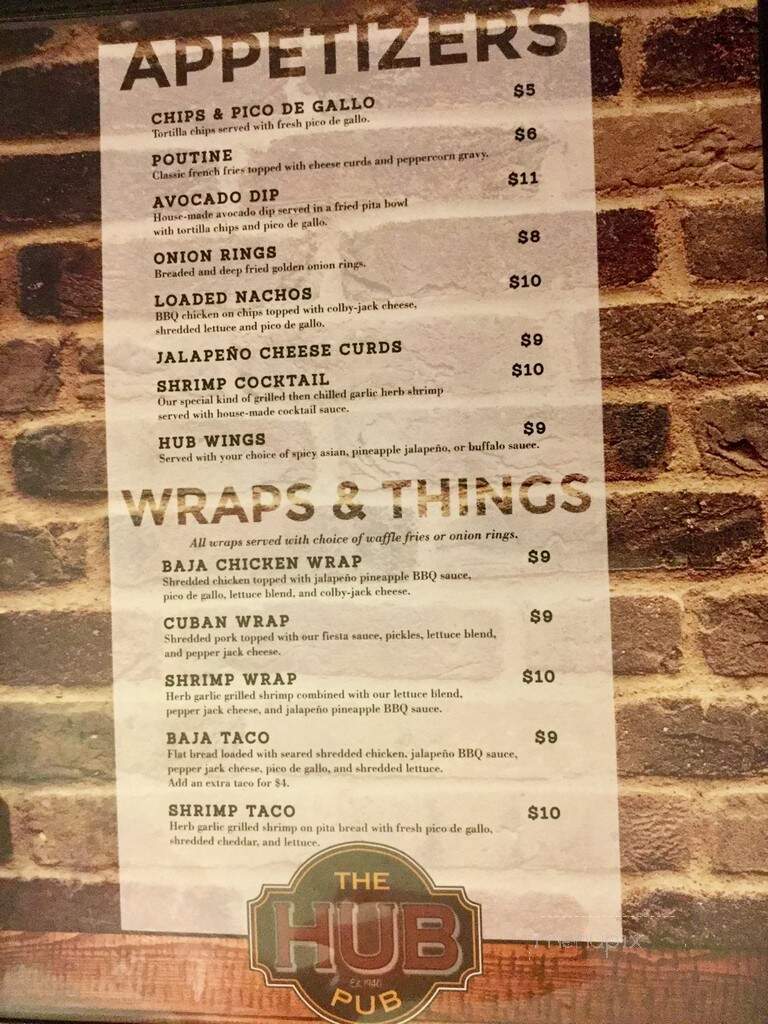 Hub Bar - Grand Forks, ND menu_pic