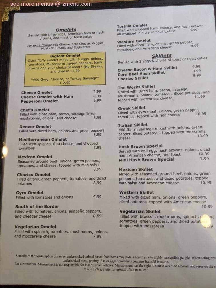Springwood Restaurant - Kenosha, WI menu_pic