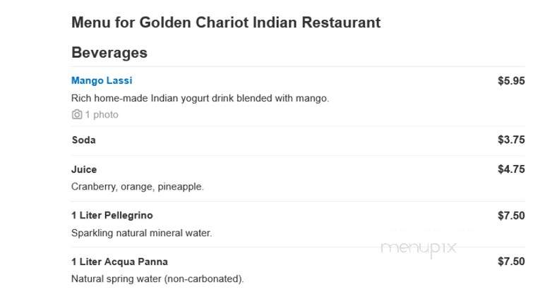 Golden Chariot Indian Restaurant - Aventura, FL