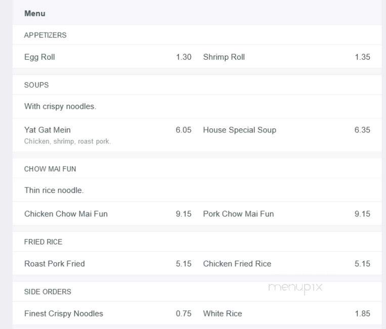 New China - Willimantic, CT menu_pic