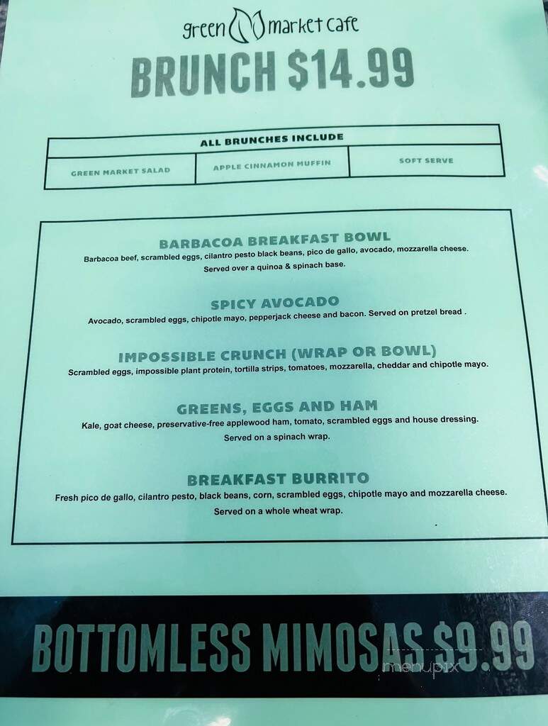 Green Market Cafe - Trinity, FL menu_pic