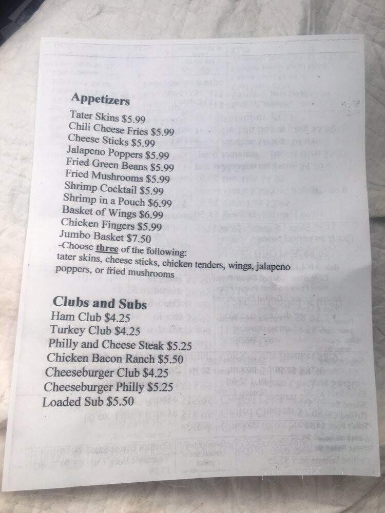 Tim's Restaurant - York, SC menu_pic