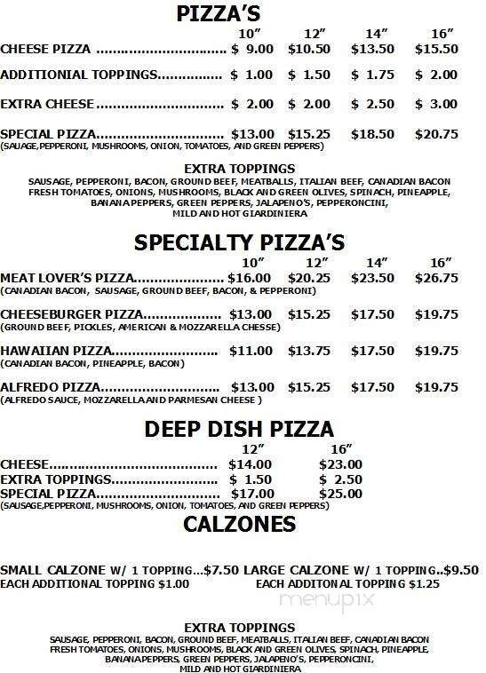 Silvano's - Manteno, IL menu_pic