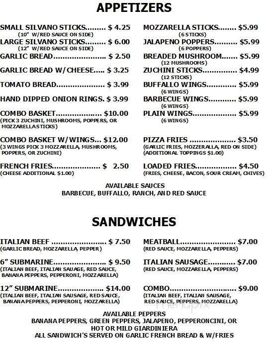 Silvano's - Manteno, IL menu_pic