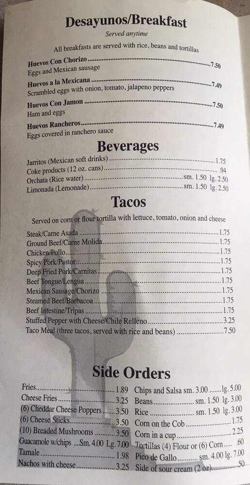 La Cocina Macias - Kankakee, IL menu_pic