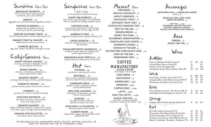 Fanny's Restaurant - Los Angeles, CA menu_pic