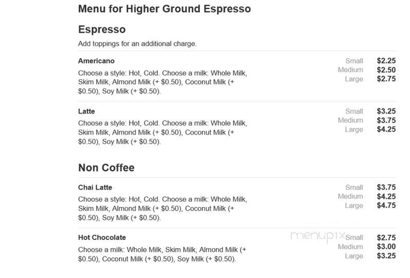 Higher Ground Espresso - Spokane Valley, WA
