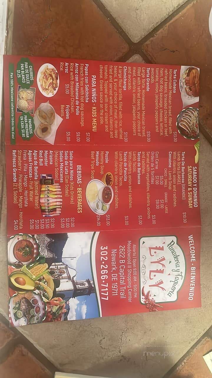 Panaderia Y Taqueria Lili - Newark, DE menu_pic