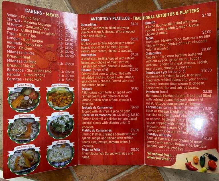 Panaderia Y Taqueria Lili - Newark, DE menu_pic