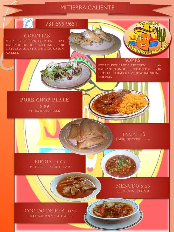 Mi Tierra Caliente - Union City, TN menu_pic