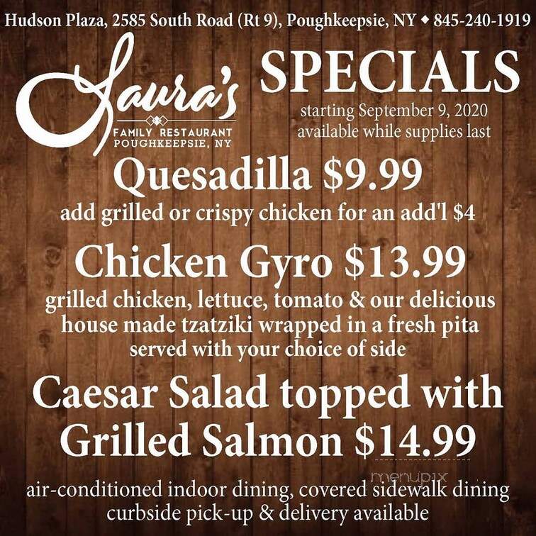 Laura's Family Restaurant - Poughkeepsie, NY menu_pic