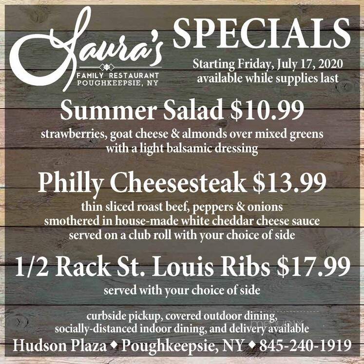 Laura's Family Restaurant - Poughkeepsie, NY menu_pic