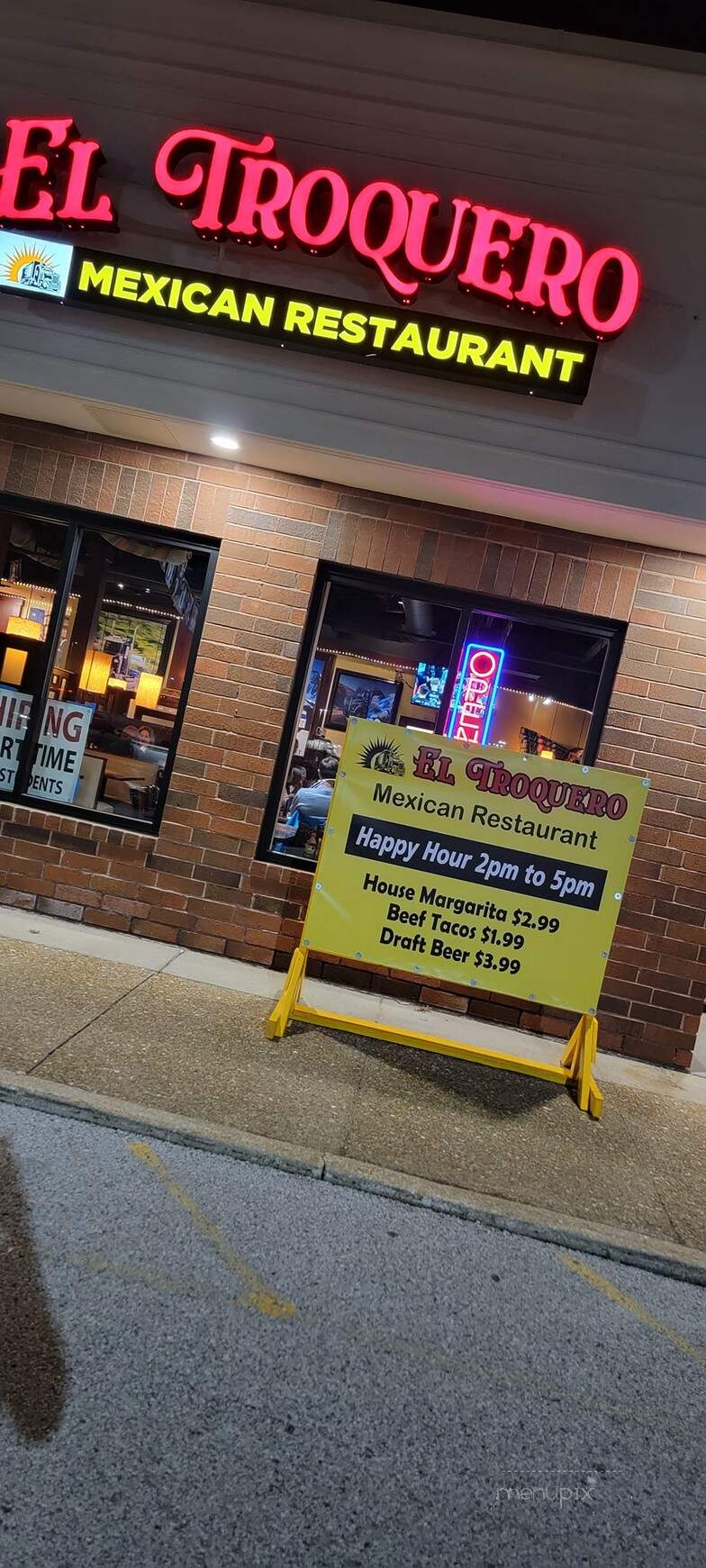 El Troquero - Chesterfield, MO menu_pic