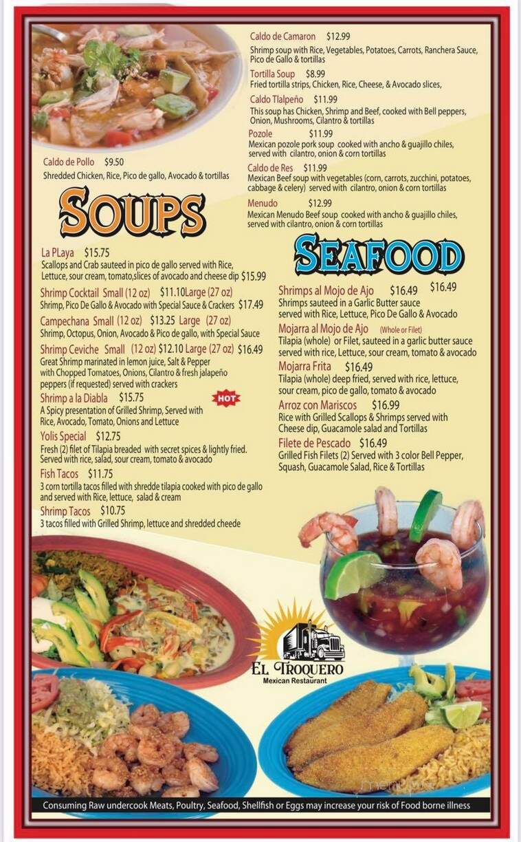 El Troquero - Chesterfield, MO menu_pic