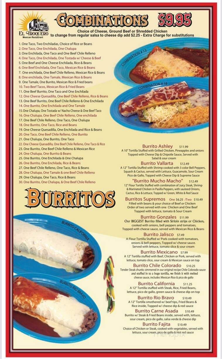 El Troquero - Chesterfield, MO menu_pic